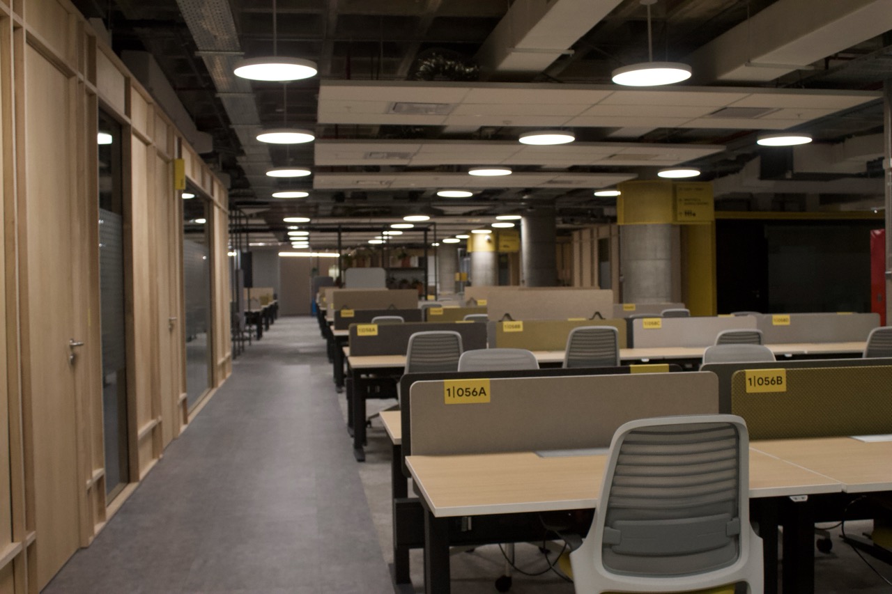 Help desk providing technical support in modern corporate offices